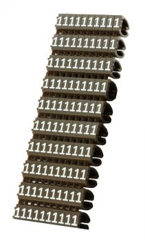 POWERTECH Clip αρίθμησης καλωδίου Νο 1, Brown, 10τεμ. - Cables - Adapters