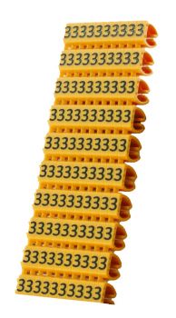 POWERTECH Clip αρίθμησης καλωδίου Νο 3, Orange, 10τεμ. - Cables - Adapters