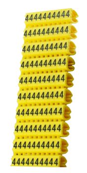 POWERTECH Clip αρίθμησης καλωδίου Νο 4, Yellow, 10τεμ. - Cables - Adapters