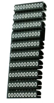 POWERTECH Clip αρίθμησης καλωδίου Νο 0, Black, 10τεμ. - Cables - Adapters