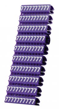 POWERTECH Clip αρίθμησης καλωδίου Νο 7, Purple, 10τεμ. - Cables - Adapters