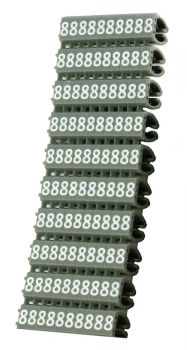 POWERTECH Clip αρίθμησης καλωδίου Νο 8, Brown, 10τεμ. - Cables - Adapters