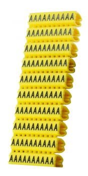 POWERTECH Clip αρίθμησης καλωδίου γράμμα A, Yellow, 10τεμ. - Cables - Adapters