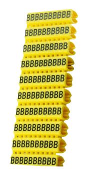 POWERTECH Clip αρίθμησης καλωδίου γράμμα B, Yellow, 10τεμ. - Cables - Adapters