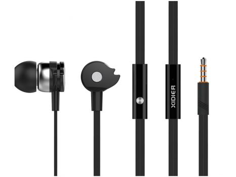 CELEBRAT Earphones με μικρόφωνο D1, 10mm, 3,5mm, 1.2m flat, μαύρα - Earphones - Bluetooth