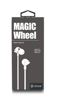 CELEBRAT Earphones με μικρόφωνο D1, 10mm, 3.5mm, 1.2m flat, λευκά - Earphones - Bluetooth