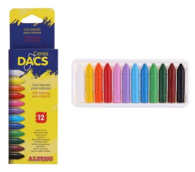 ALPINO χρωματιστές κηρομπογιές DA050290, 12 τμχ - Office Supplies