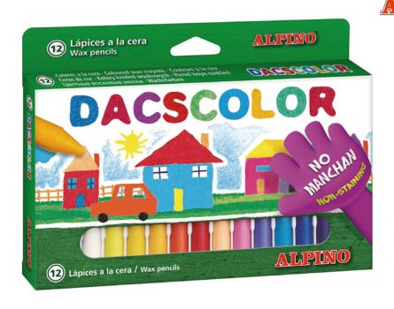 ALPINO χρωματιστές κηρομπογιές DC050290, 12 τμχ - Office Supplies