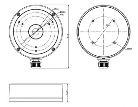 HIKVISION βάση κάμερας DS-1280ZJ-M, μεταλλική, λευκή - Security systems