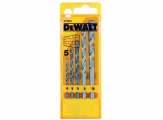 DeWALT - Set Τρυπάνια Δομικών Υλικών 5τεμ. - Τρυπάνια - Βελόνια - Καλέμια