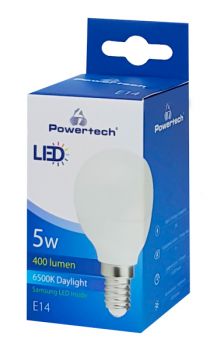 POWERTECH LED Λάμπα Mini Globe E14-006 5W, 6500K, E14, Samsung LED, IC - Lighting