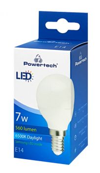 POWERTECH LED Λάμπα Mini Globe E14-008 7W, 6500K, E14, Samsung LED, IC - Lighting