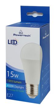 POWERTECH LED Λάμπα Globe E27-007 15W, 6500K, E27, Samsung LED, IC - Lighting