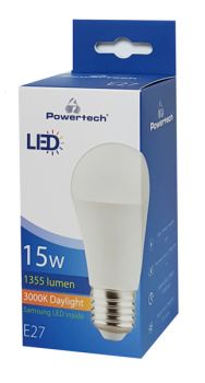 POWERTECH LED Λάμπα Globe E27-008 15W, 3000K, E27, Samsung LED, IC - Lighting