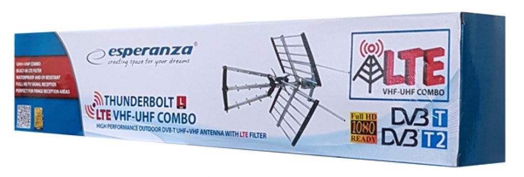 ESPERANZA εξωτερική κεραία EAT105, DVB-T2, Full HD, LTE, 18dB - Image - Audio