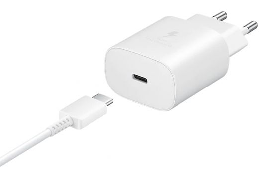 SAMSUNG φορτιστής τοίχου EP-TA800XWEGWW, USB Type-C, 25W 3A, λευκό - Φορτιστές κινητών