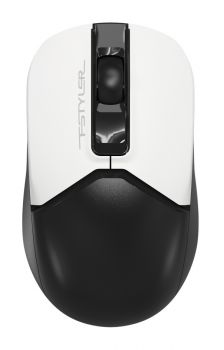 A4TECH ασύρματο ποντίκι Fstyler FG12, 1200DPI, 3 πλήκτρα, λευκό-μαύρο - Περιφερειακά PC