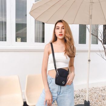 SUPER FIVE τσάντα ώμου FK00143, μαύρη - Bags - Wallets