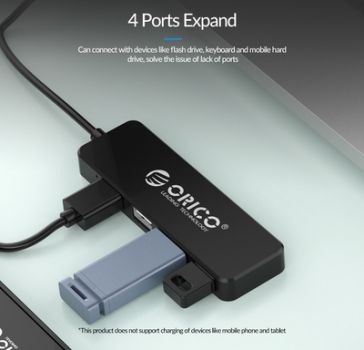 ORICO USB Hub FL01, 4x USB, μαύρο - Περιφερειακά PC