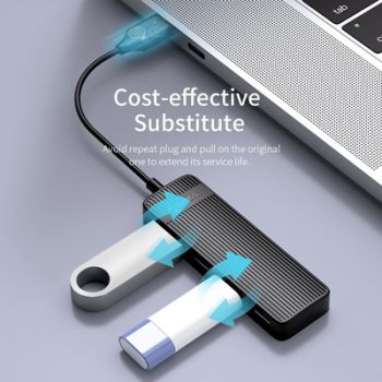 ORICO USB hub FL02, 4x USB ports, μαύρο - Περιφερειακά PC
