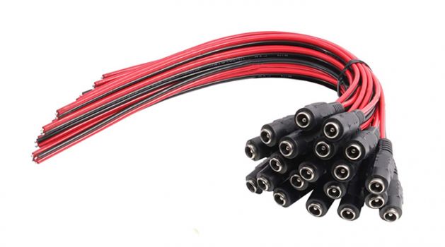 FOLKSAFE καλώδιο FS-DCPIGTAIL-F με θηλυκό βύσμα 5.5x2.1mm, 10τμχ - Συστήματα Ασφαλείας