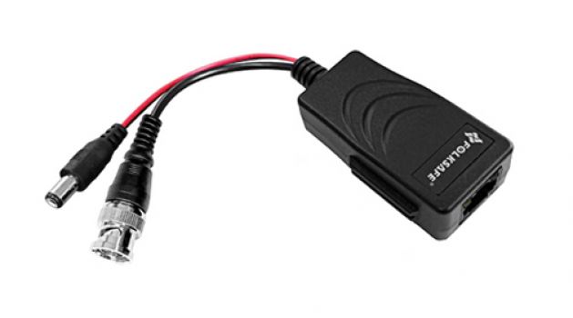 FOLKSAFE video & power balun transmitter FS-HD4301VP, 4K, έως 400m, RJ45 - Security systems