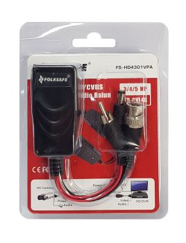 FOLKSAFE video & power balun transmitter FS-HD4301VPA, 4K, audio, RJ45 - Security systems
