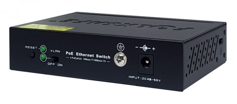FOLKSAFE PoE Ethernet Switch FS-S1004EP-E, 4 Ports 10/100Mbps - Security systems