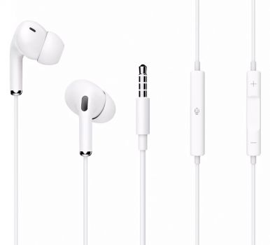 CELEBRAT earphones με μικρόφωνο G15-WH, 10mm, 3.5mm, 1.2m, λευκά - Earphones - Bluetooth
