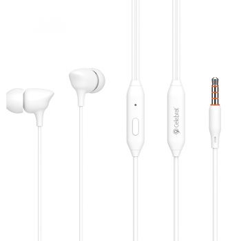 CELEBRAT earphones με μικρόφωνο G7, 3.5mm, 1.2m, λευκά - Earphones - Bluetooth