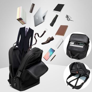 GOLDEN WOLF τσάντα πλάτης GB00397, με θήκη laptop 15.6