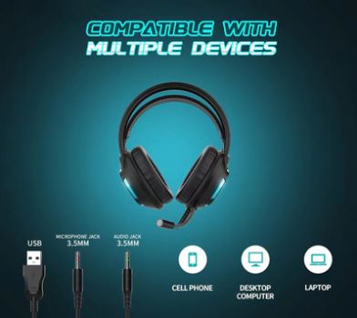 CELEBRAT gaming headset e-Sports GM-1, LED, 3.5mm, 50mm, μαύρο - Περιφερειακά PC