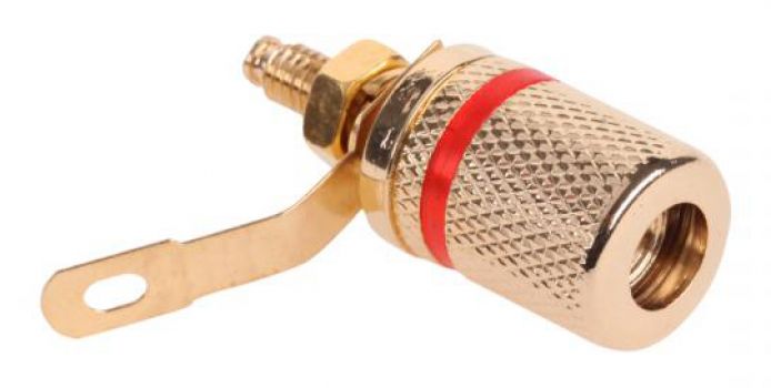 Βύσμα μπανάνα GNI0206B, θηλυκό, επιχρυσωμένο, κόκκινο - Καλώδια - Αντάπτορες