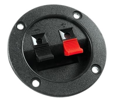 Τερματικός ακροδέκτης ηχείου GNI0238, 2-pin, μαύρος, 20τμχ - Cables - Adapters