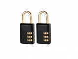 Masterlock - Set of 2 luggage pads 20mm with combination and bronze neck - Safe deposit boxes -Security Locks - Padlocks