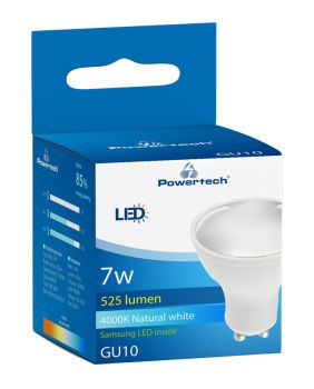 POWERTECH LED λάμπα spot GU10-002, 7W, 4000K, GU10, Samsung LED - Lighting