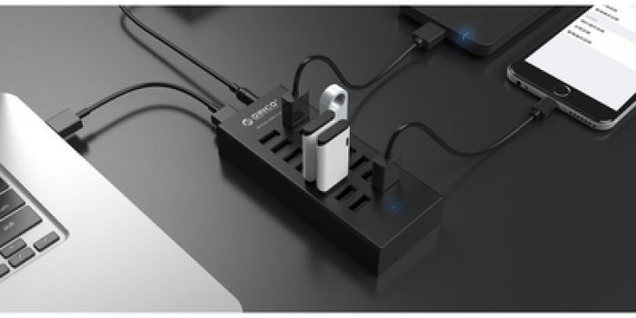 ORICO USB hub H1613-U2, 16x USB, μαύρο - Περιφερειακά PC