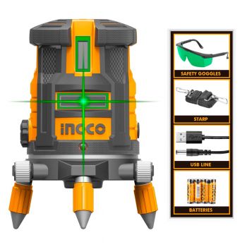 Αυτοαλφαδιαζόμενο Laser με 5 Πράσινες Δέσμες - Laser