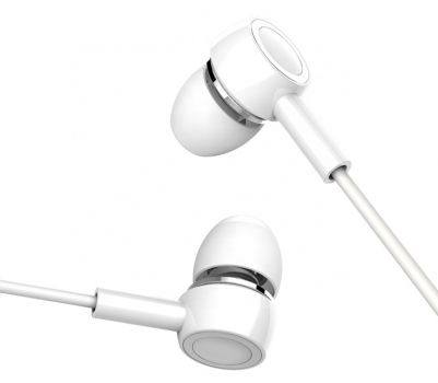 USAMS earphones με μικρόφωνο EP-12, 10mm, 3.5mm, 1.2m, λευκά - Earphones - Bluetooth