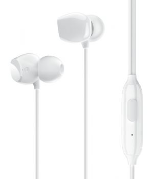 USAMS earphones με μικρόφωνο EP-28, 9mm, 3.5mm, 1.2m, λευκά - Earphones - Bluetooth