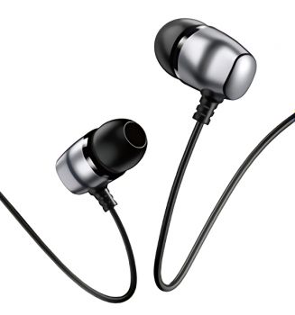 USAMS earphones με μικρόφωνο EP-36, 10mm, 3.5mm, 1.2m, γκρι - Earphones - Bluetooth