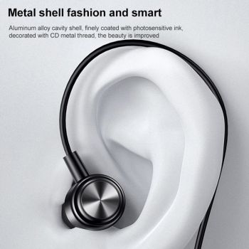 USAMS earphones με μικρόφωνο SJ548, 3.5mm, 1.2m, μαύρα - Earphones - Bluetooth