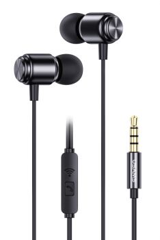 USAMS earphones με μικρόφωνο SJ548, 3.5mm, 1.2m, μαύρα - Earphones - Bluetooth