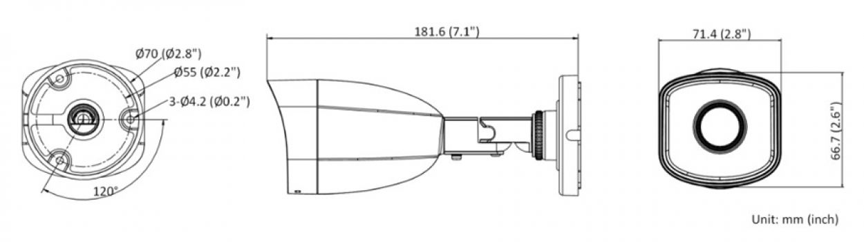 HIKVISION IP κάμερα HiWatch HWI-B140H, 2.8mm, 4MP, Η.265, IP67, PoE - Security systems