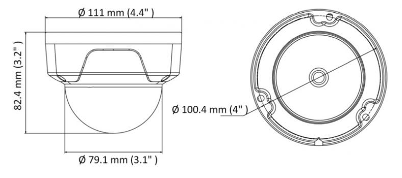 HIKVISION IP κάμερα HiWatch HWI-D140H, POE, 2.8mm, 4MP, IP67 & IK10 - Security systems
