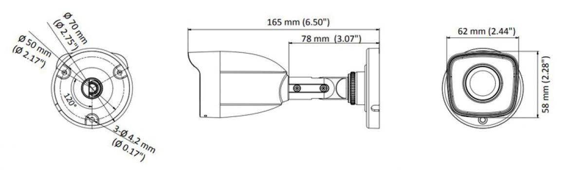 HIKVISION υβριδική κάμερα HiWatch HWT-B120-M, 2.8mm, 2MP, IP66 - Security systems