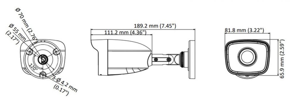 HIKVISION υβριδική κάμερα HiWatch HWT-B140-M, 2.8mm, 4MP, IP66 - Security systems