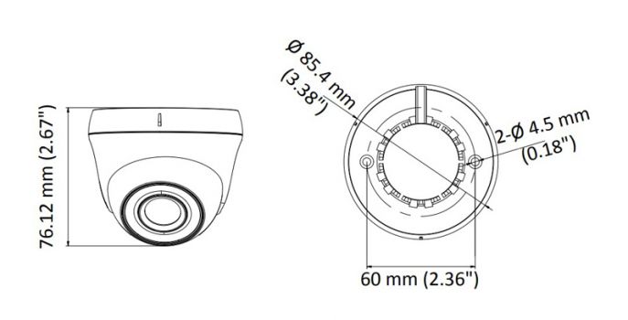 HIKVISION υβριδική κάμερα HiWatch HWT-T120-P, 2.8mm, 2MP - Security systems