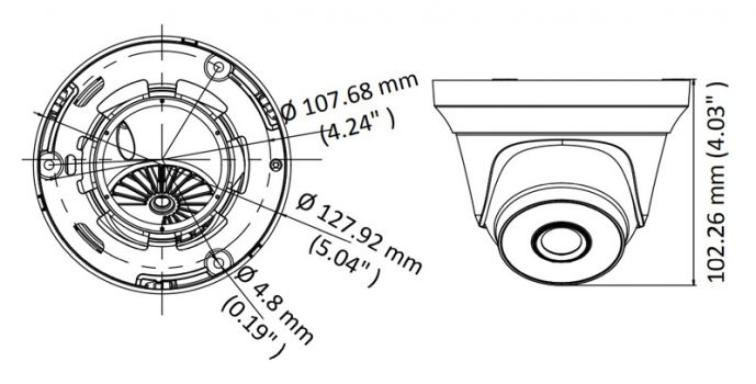 HIKVISION υβριδική κάμερα HiWatch HWT-T240-M, 2.8mm, 4MP, IP66 - Security systems