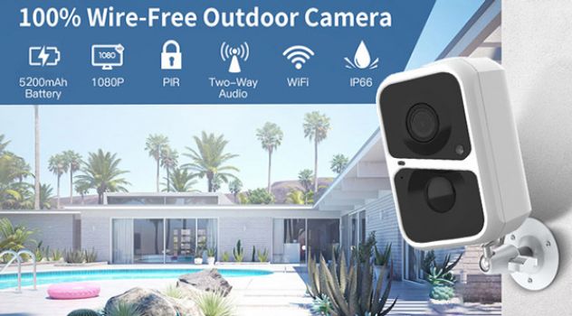 INNOTRONIK IP ασύρματη κάμερα IEN-BC69 2MP, WiFi, μπαταρία 5200mAh, ΙP65 - Security systems